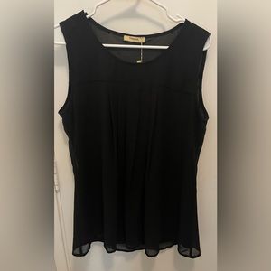 Sleeveless Chiffon Tank Top Double Layers